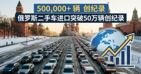 2025年俄罗斯二手车进口突破50万辆创纪录：中国来源激增3.5倍