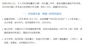 2026非洲二手车爆发！中国车出口45万辆，35%增长，谁能吃到红利？
